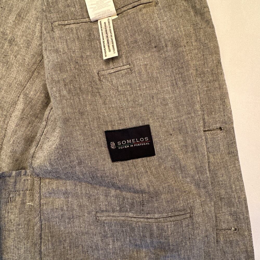 J Crew Ludlow Blazer Mens 36R Gray Somelos Cotton Linen Sport Coat - Picture 5 of 16